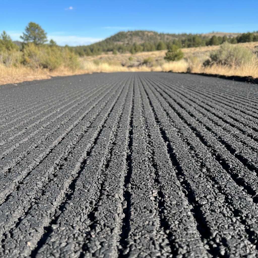 Completed asphalt milling work at a residential property in Loveland, CO