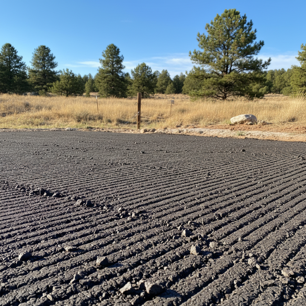 Completed asphalt milling work at a residential property in Loveland, CO