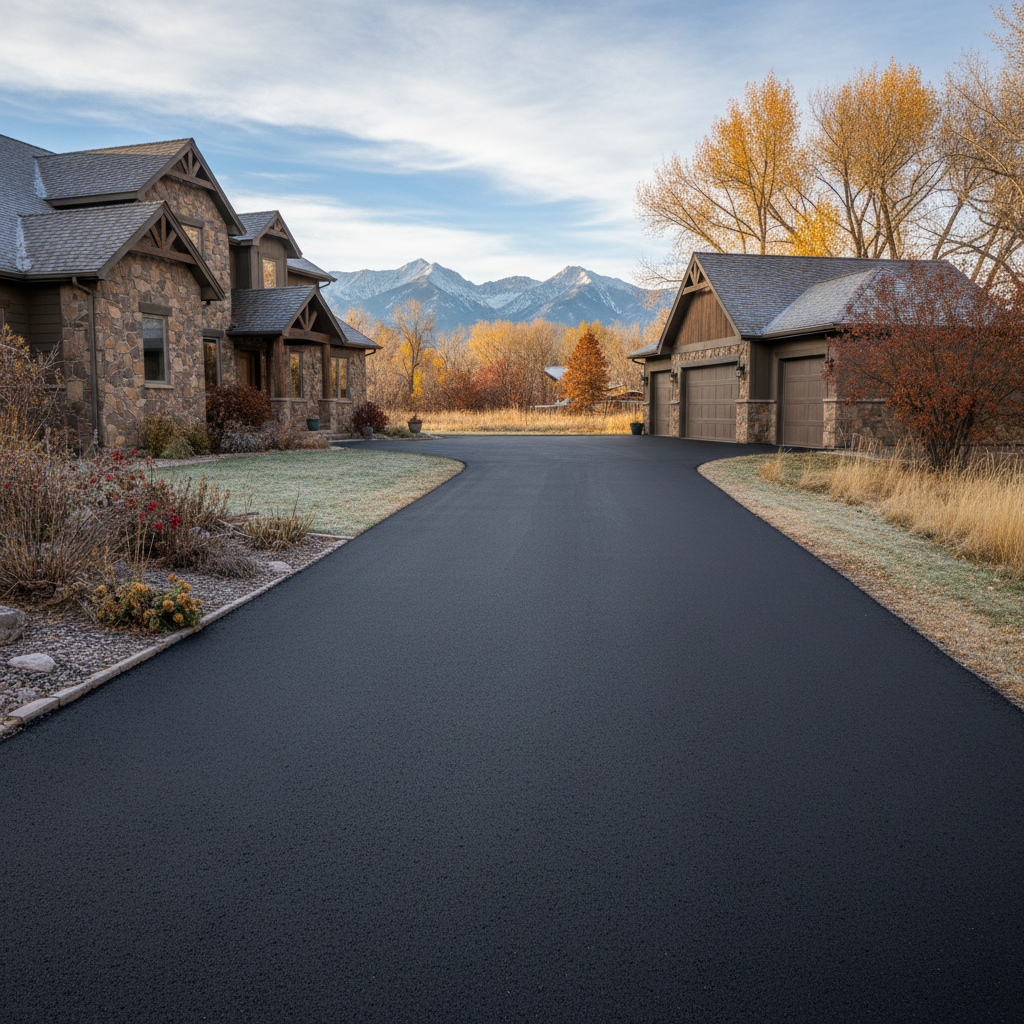 Completed residential asphalt work at a residential property in Fort Collins, CO