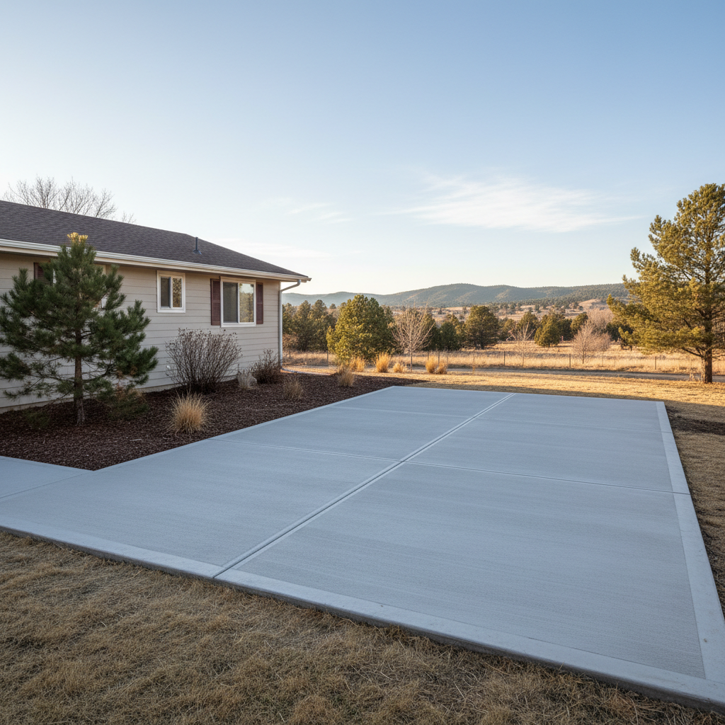 Completed concrete installation work at a residential property in Westminster, CO