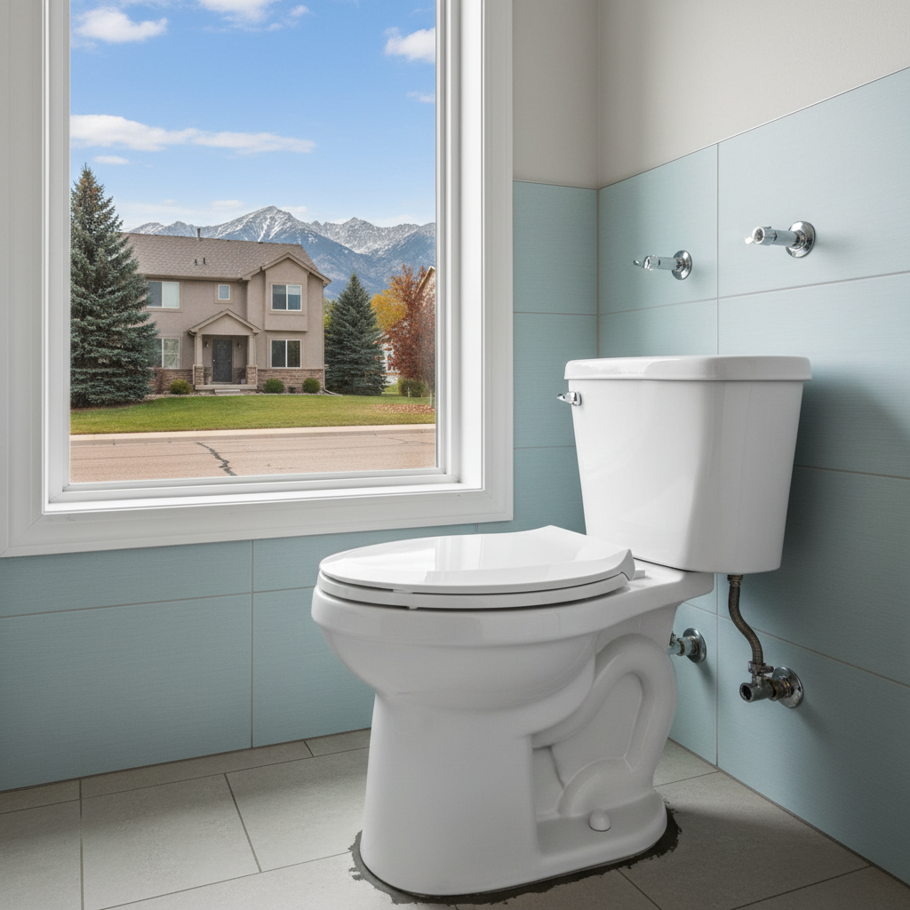 Completed toilet installation work at a residential property in Northglenn, CO