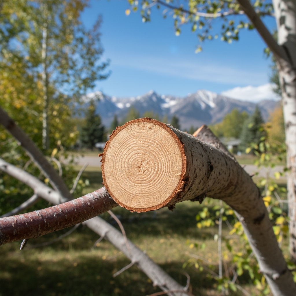 Completed tree pruning work at a residential property in Bozeman, MT
