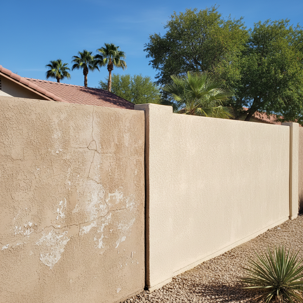 Completed stucco redashing work at a residential property in Las Vegas, NV