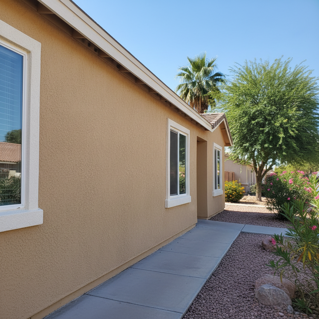 Completed eifs installation work at a residential property in Las Vegas, NV