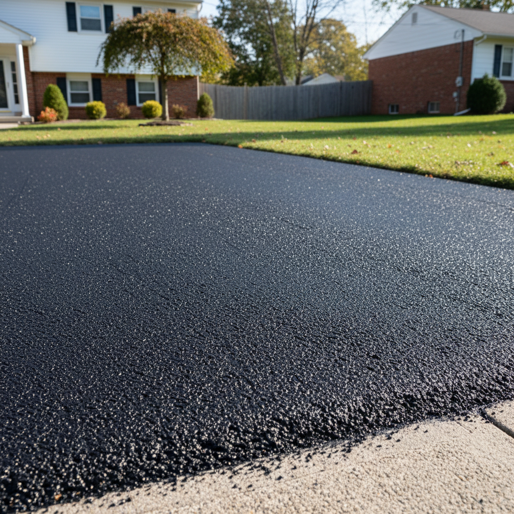 Completed slurry coating work at a residential property in Paterson, NJ