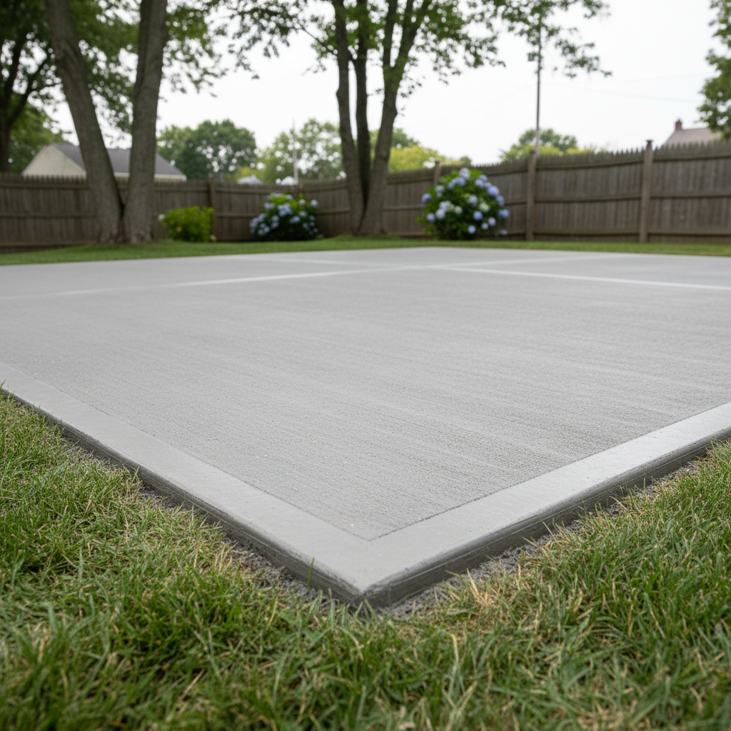 Completed concrete flatwork work at a residential property in Toms River, NJ