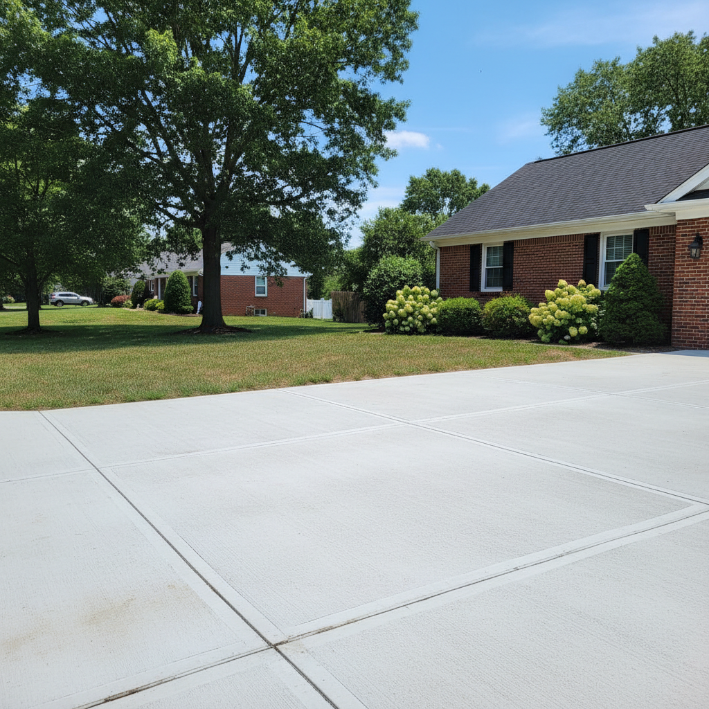 Completed concrete repair work at a residential property in Toms River, NJ
