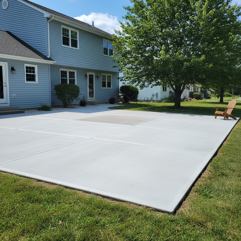 Completed concrete repair work at a residential property in Oceanport, NJ