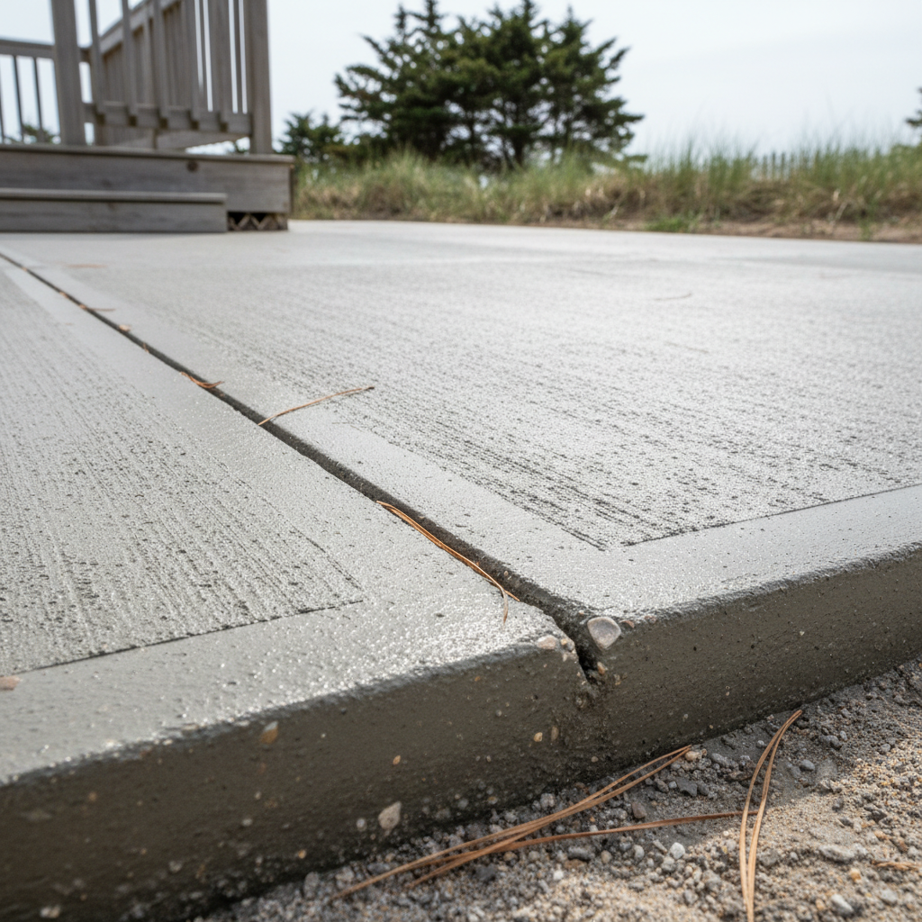 Completed concrete installation work at a residential property in Oceanport, NJ