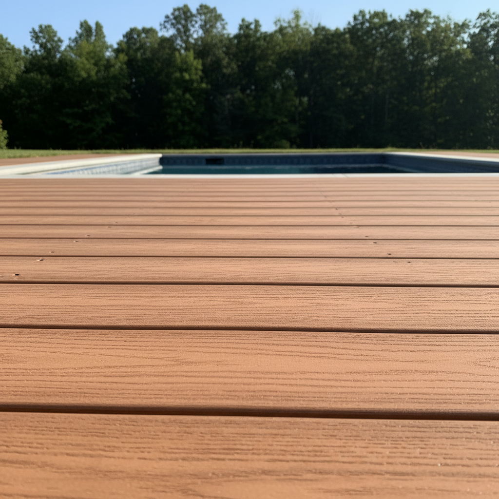 Completed pool decks work at a residential property in Morganton, NC