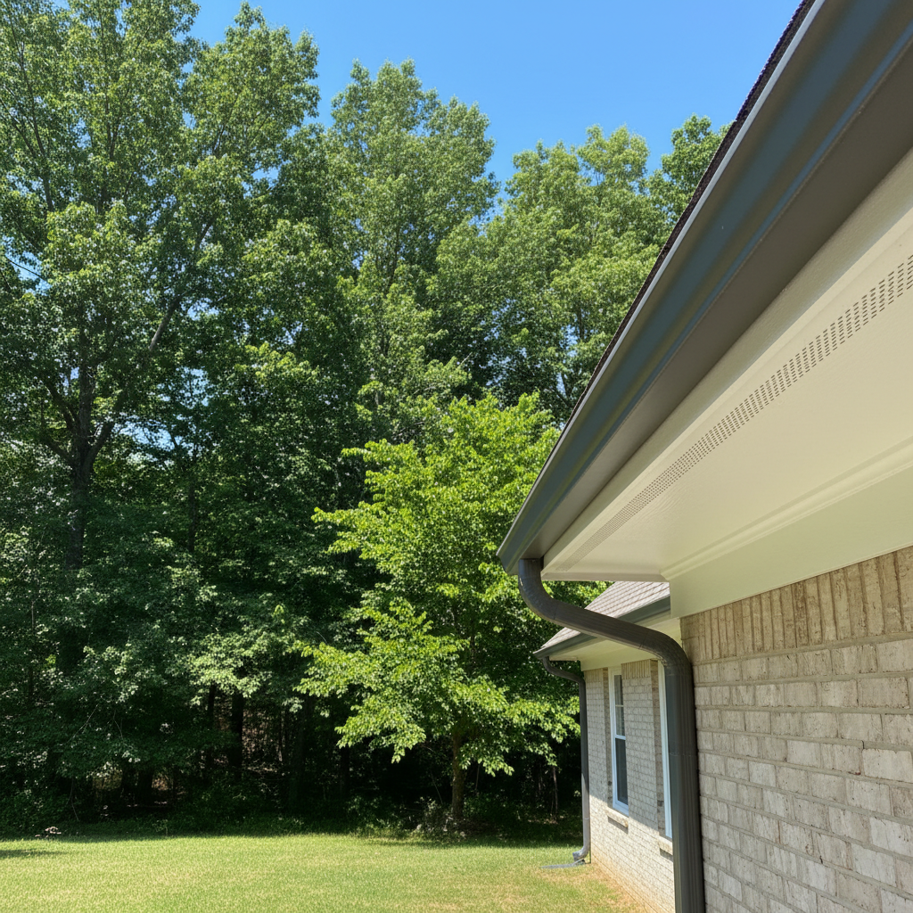 Completed gutter guard installation work at a residential property in Chapel Hill, NC