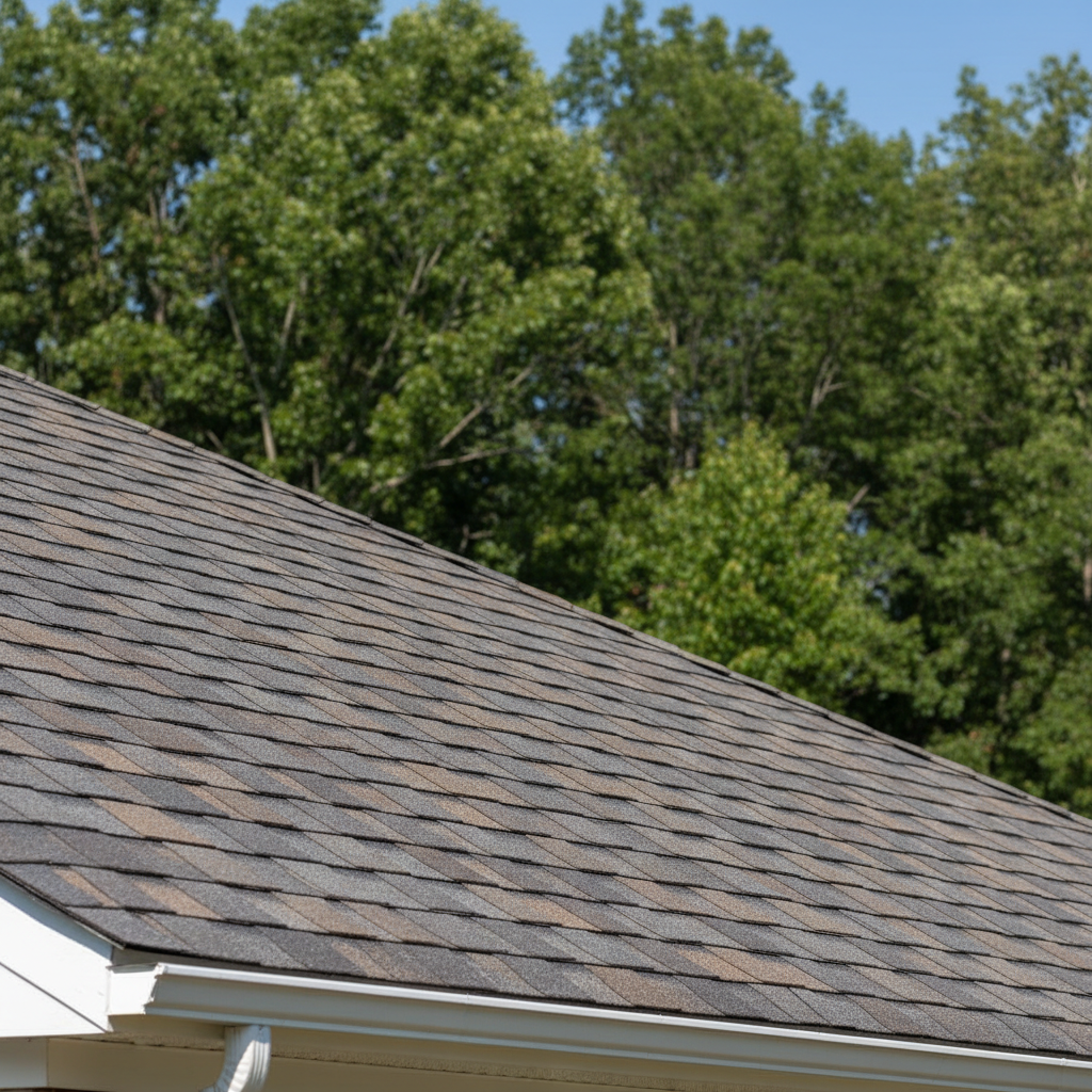 Completed roof replacement work at a residential property in Holly Springs, NC