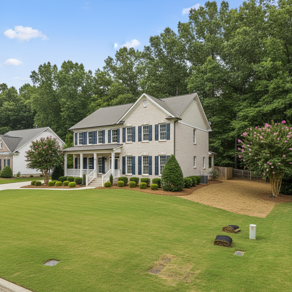 Completed water damage cleanup work at a residential property in Charlotte, NC