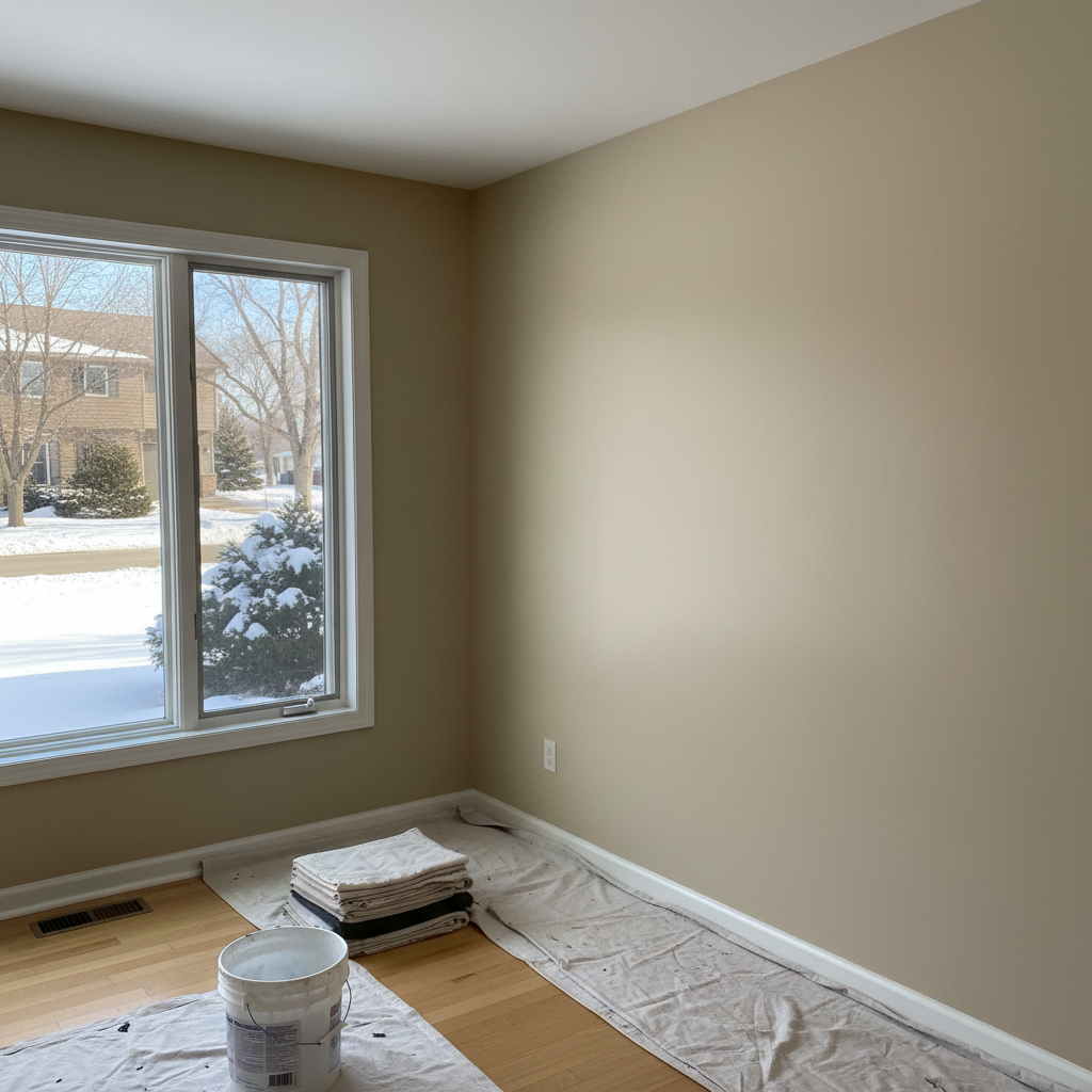 Completed wallpaper removal work at a residential property in Fargo, ND