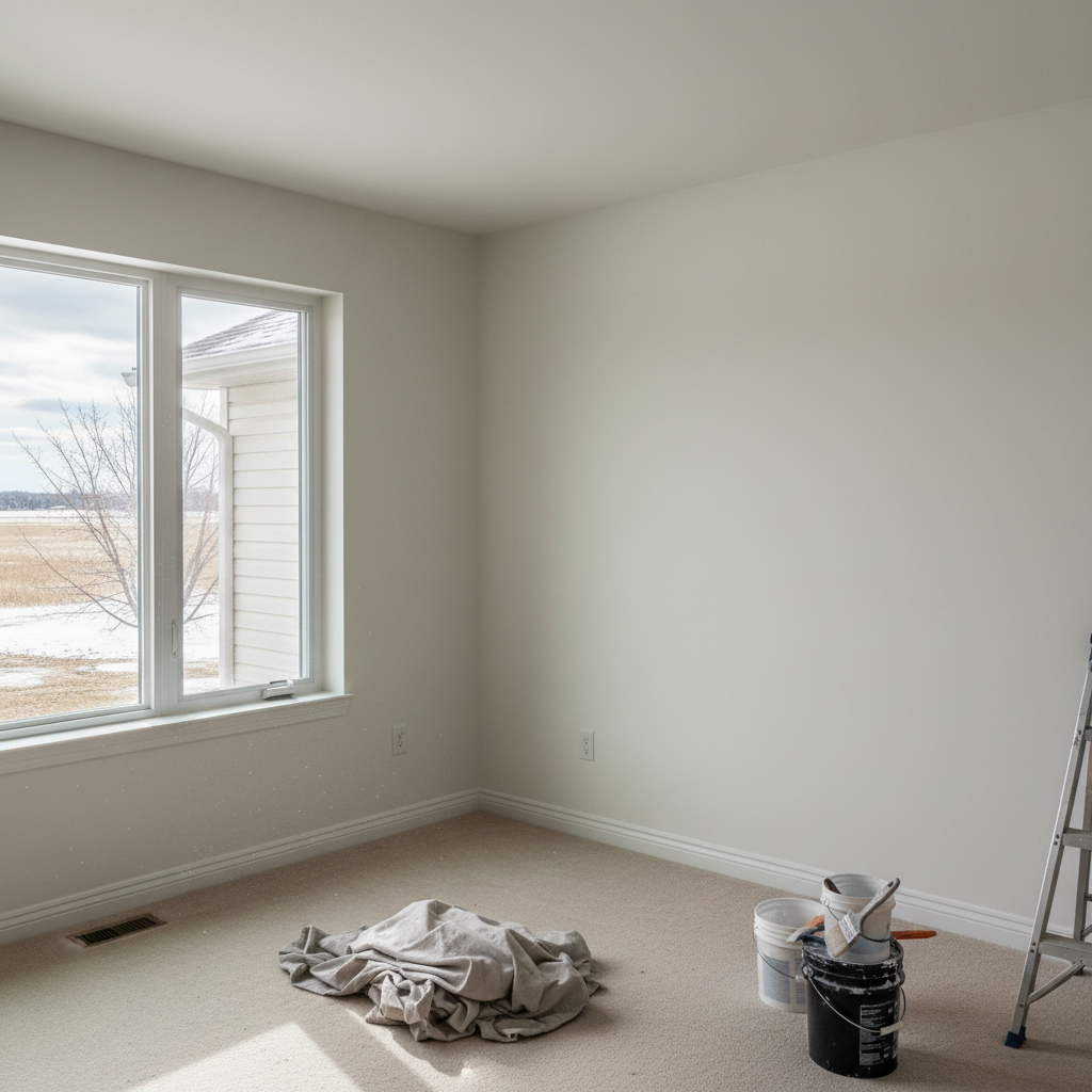 Completed wallpaper removal work at a residential property in Fargo, ND