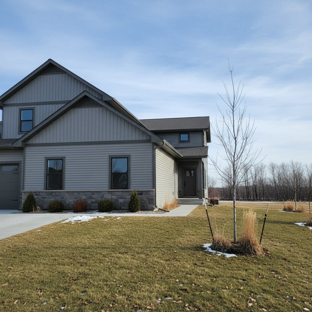 Completed metal siding work at a residential property in Fargo, ND