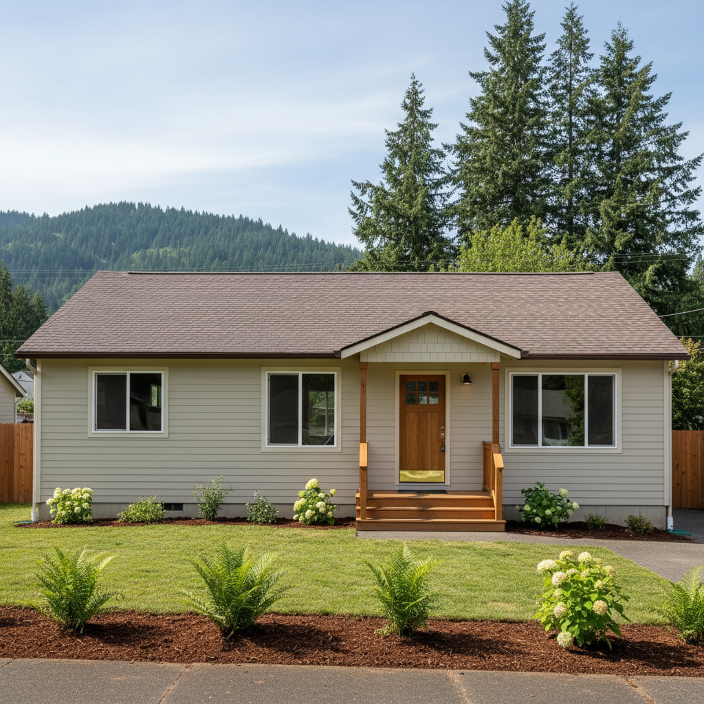Completed water damage restoration work at a residential property in Canby, OR