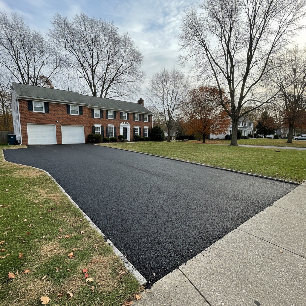 Completed asphalt milling work at a residential property in Folcroft, PA