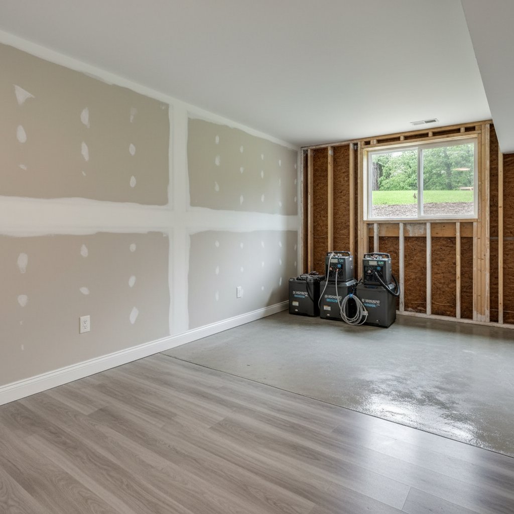 Completed mold remediation work at a residential property in Pittsburgh, PA