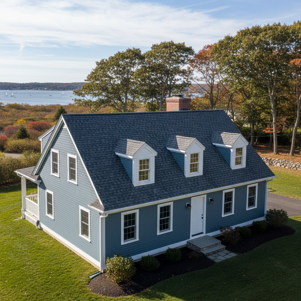 Completed new construction roofing work at a residential property in Bristol, RI