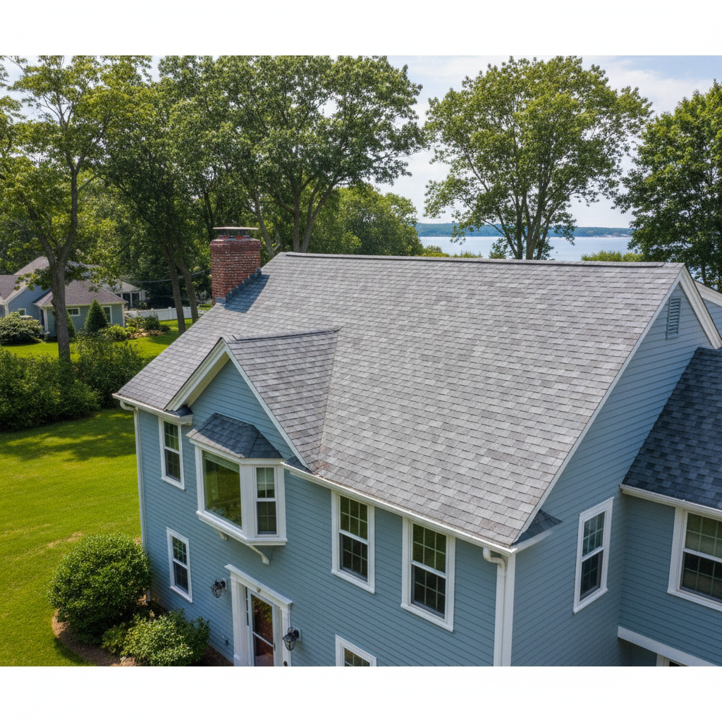 Completed storm damage repair work at a residential property in Barrington, RI
