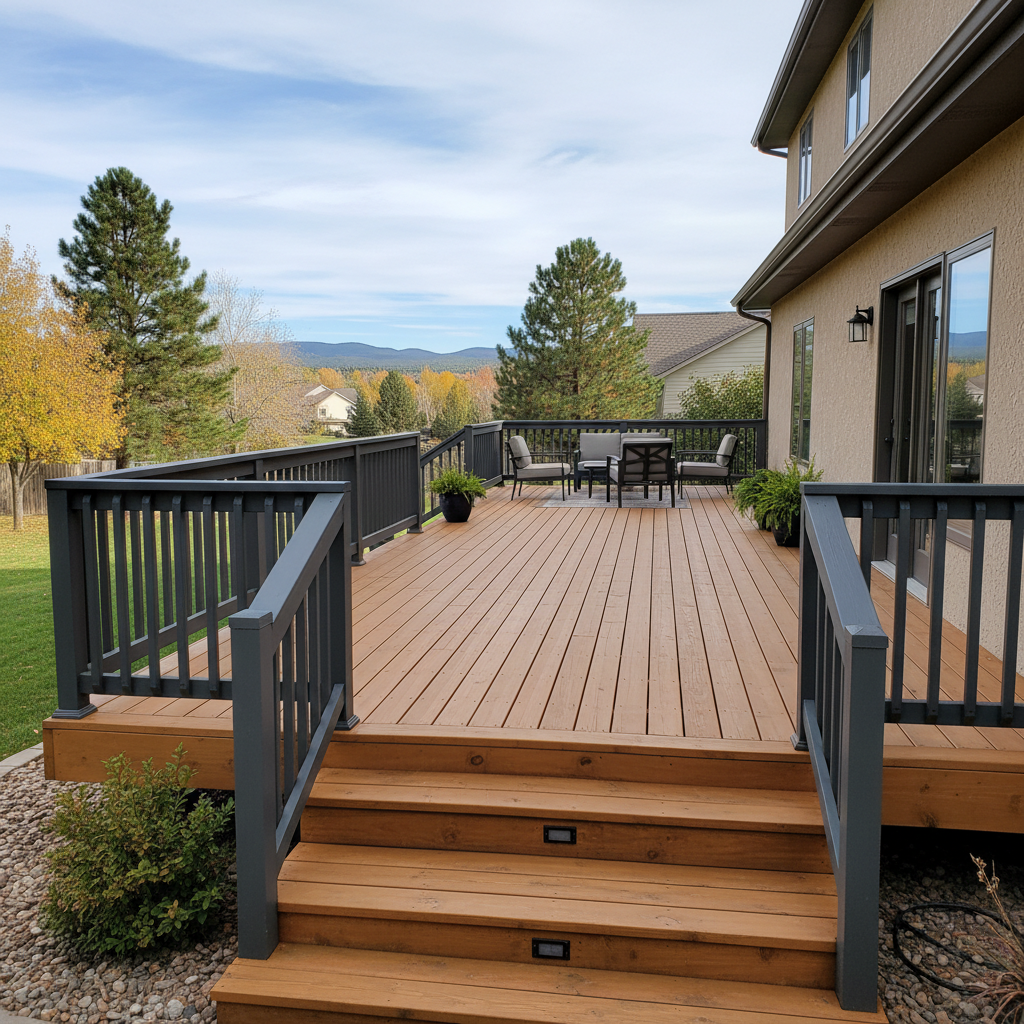 Completed deck painting & staining work at a residential property in Rapid City, SD