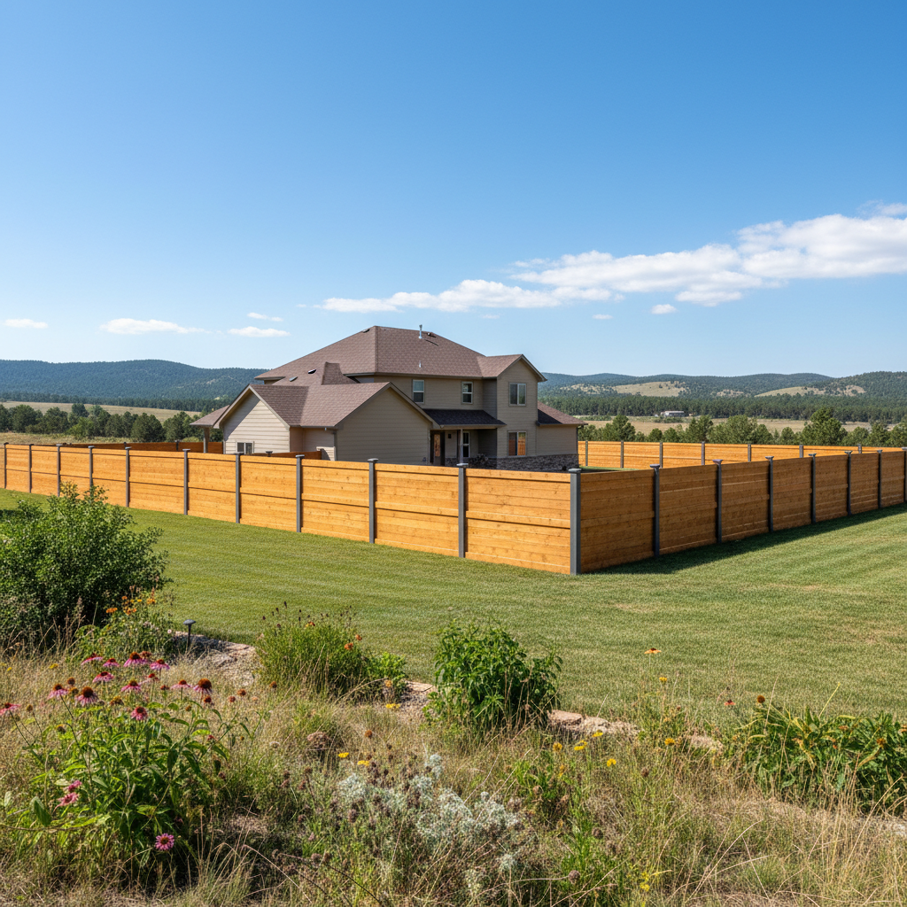 Completed fence staining and painting work at a residential property in Spearfish, SD