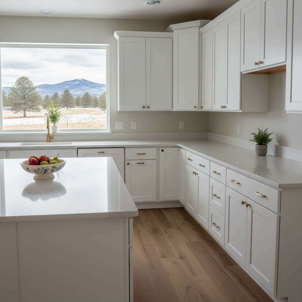 Completed cabinet painting work at a residential property in Rapid City, SD