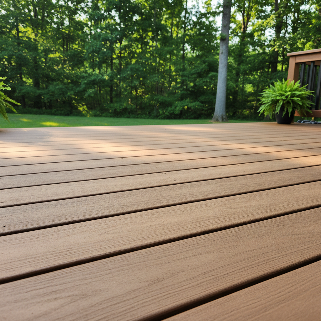 Completed trex decks work at a residential property in Knoxville, TN