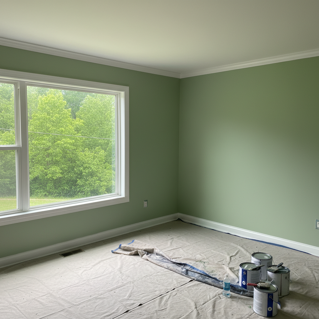 Completed interior painting work at a residential property in Sevierville, TN