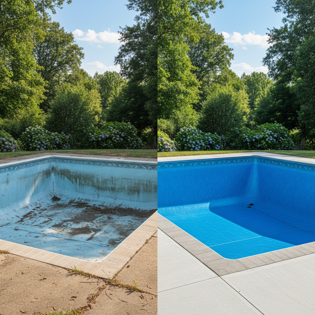 Completed liner replacement work at a residential property in Maryville, TN