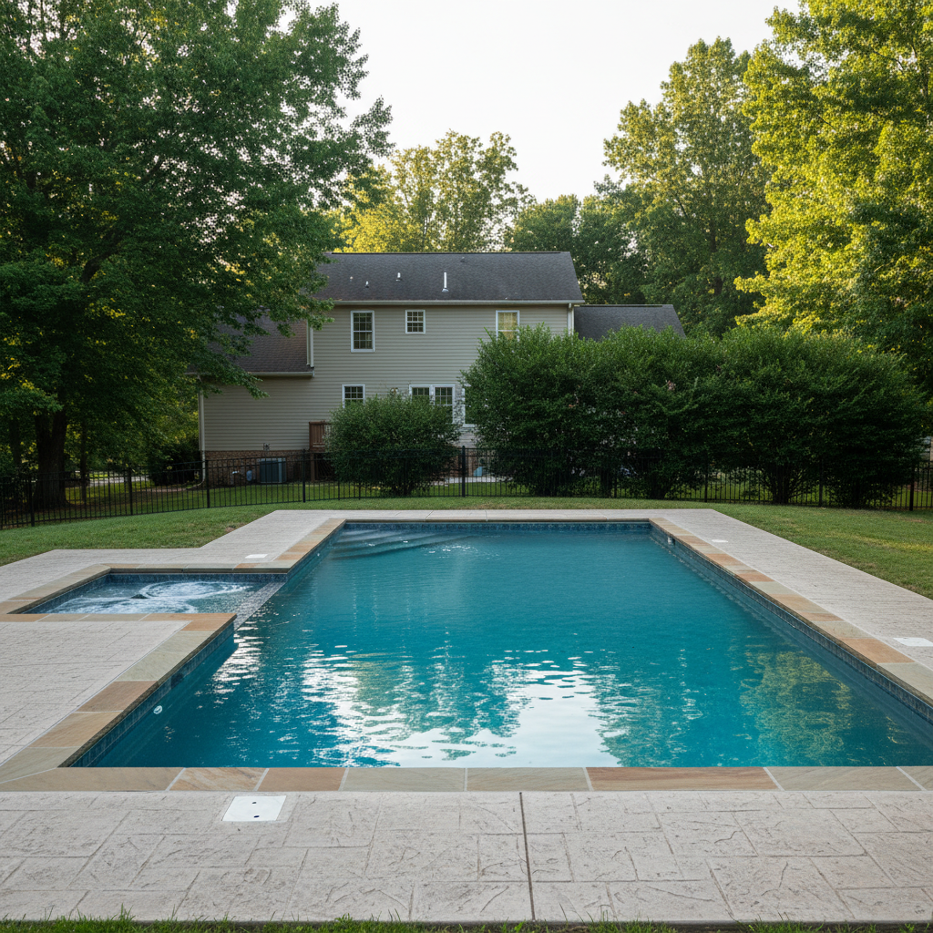 Completed new pool construction work at a residential property in Cleveland, TN