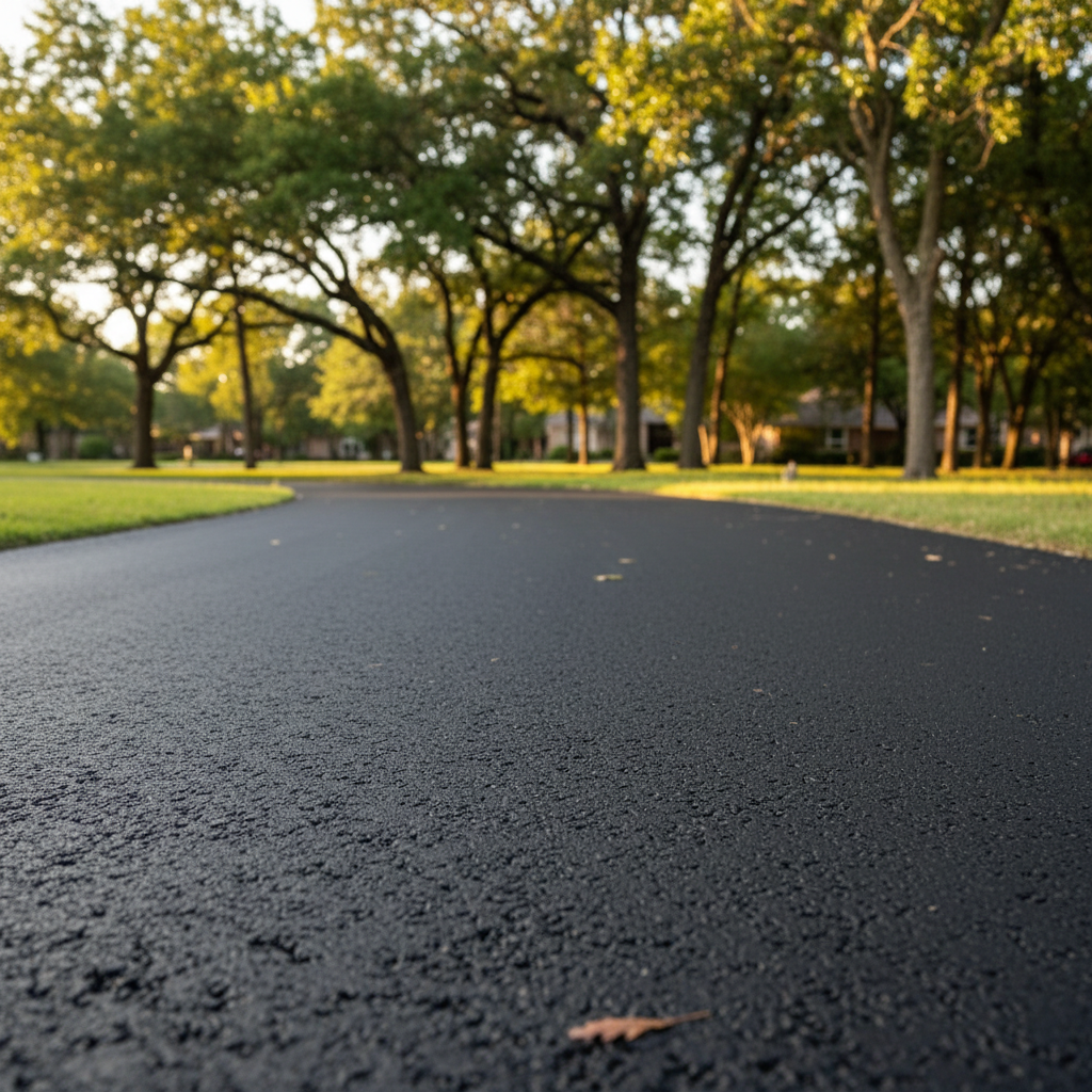 Completed commercial asphalt work at a residential property in Dallas, TX