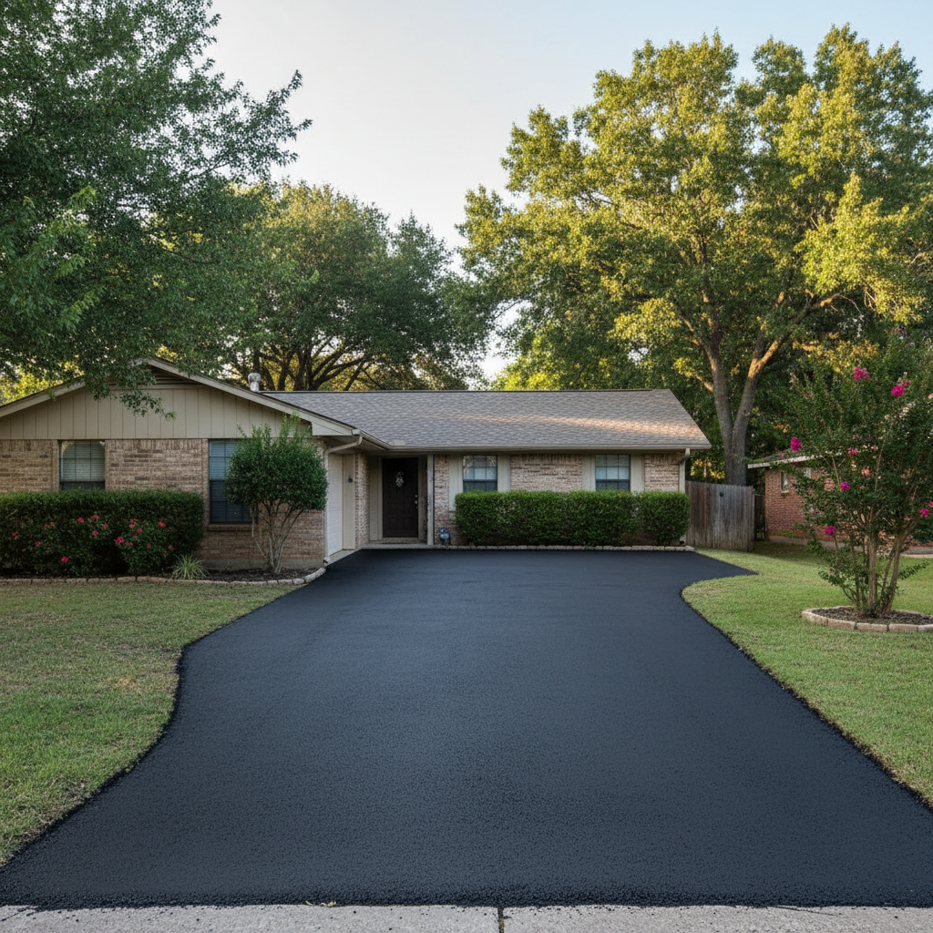 Completed residential asphalt work at a residential property in Killeen, TX