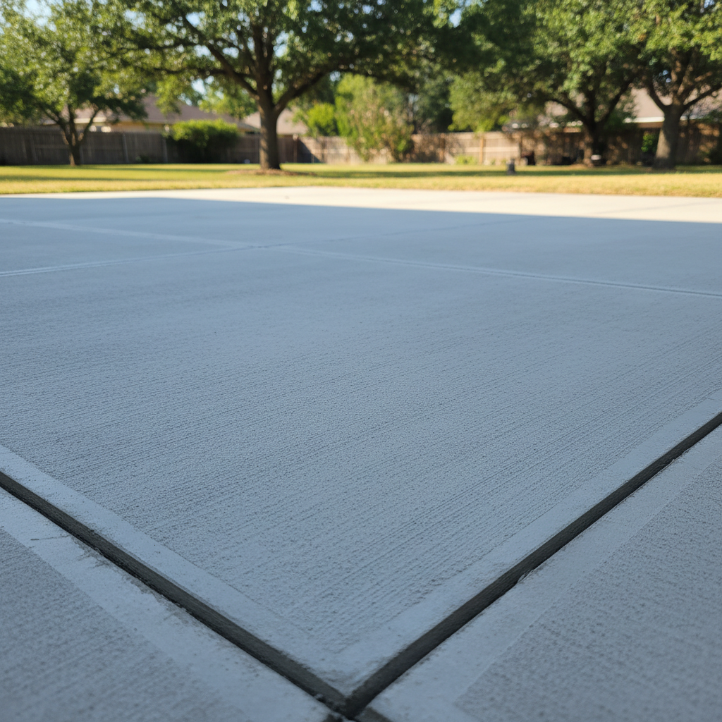 Completed concrete flatwork work at a residential property in Carrollton, TX
