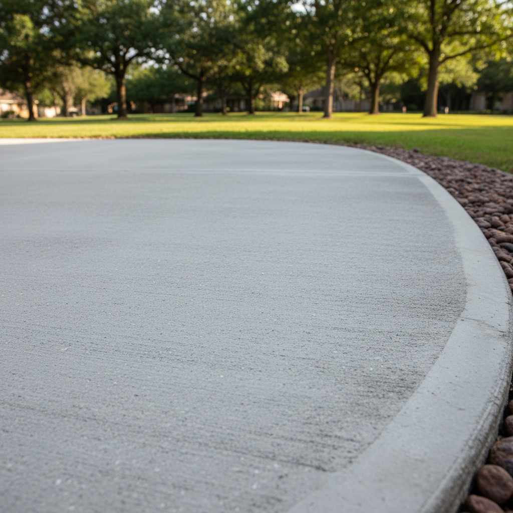 Completed concrete flatwork work at a residential property in Waco, TX