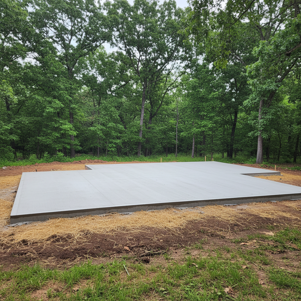 Completed concrete foundations work at a residential property in Waco, TX