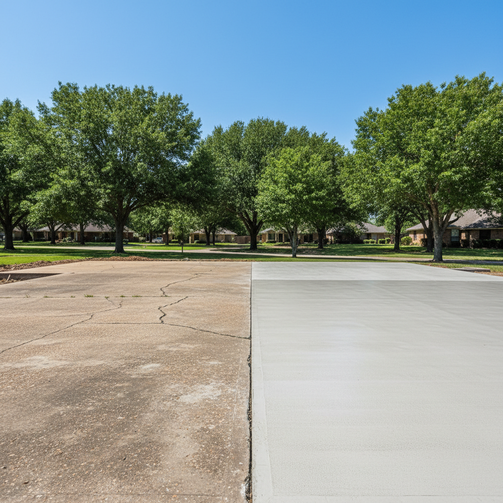 Completed concrete foundations work at a residential property in Waco, TX