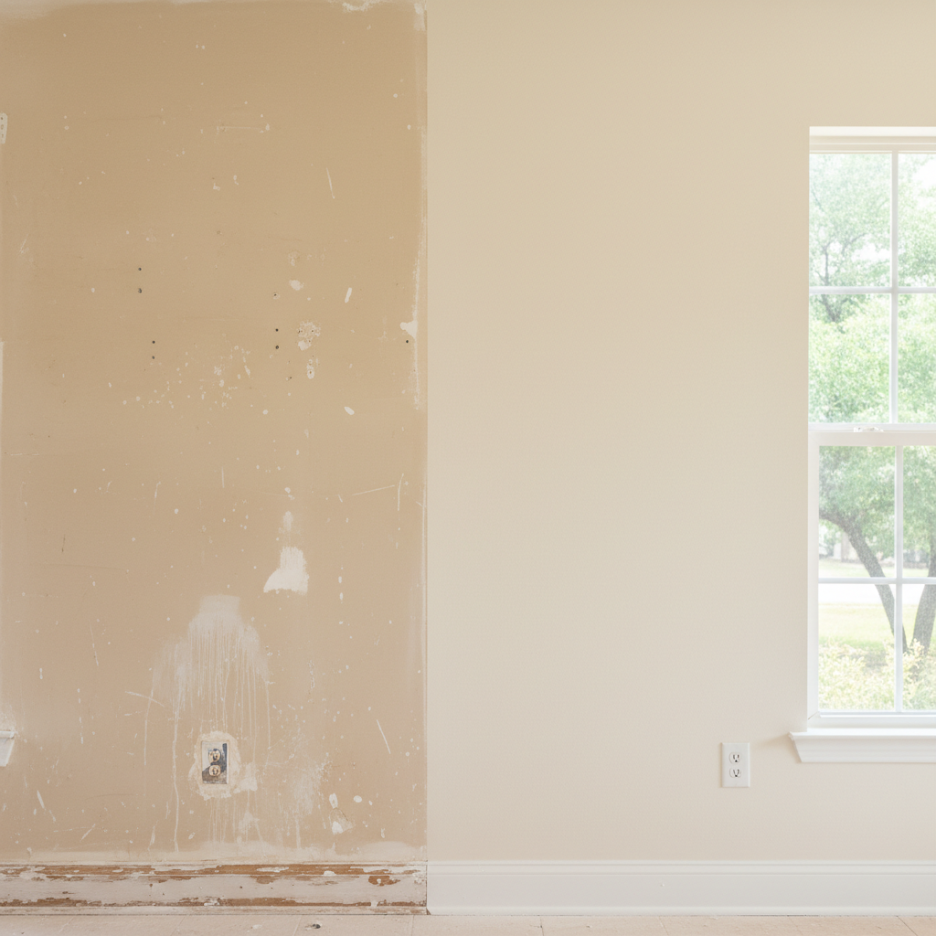Completed interior painting work at a residential property in McKinney, TX