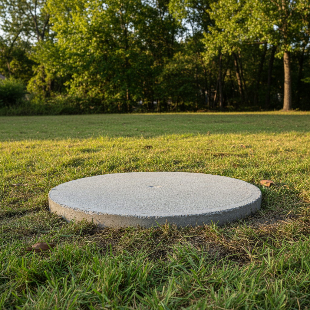 Completed septic tank pumping work at a residential property in Sugar Land, TX