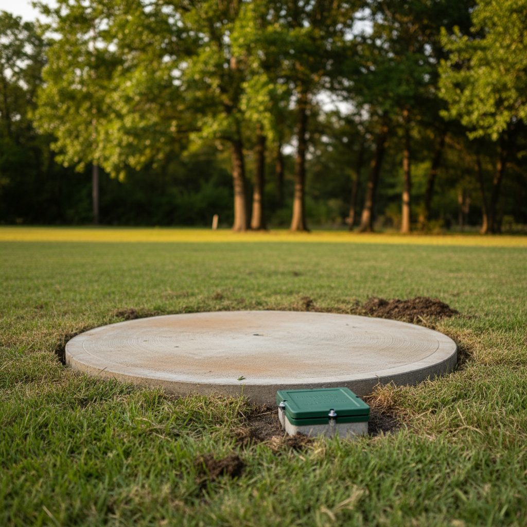 Completed septic system inspection work at a residential property in Sugar Land, TX