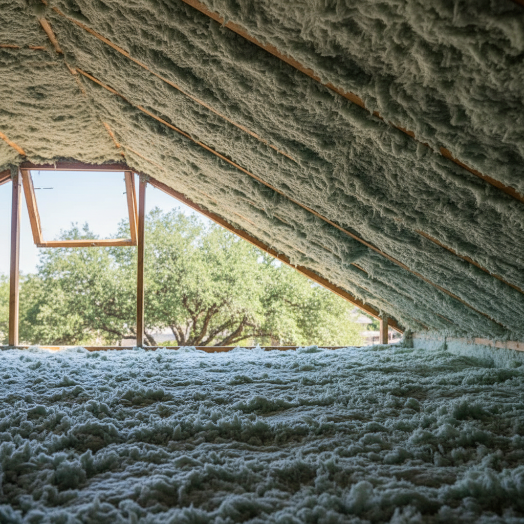 Completed insulation removal work at a residential property in San Antonio, TX
