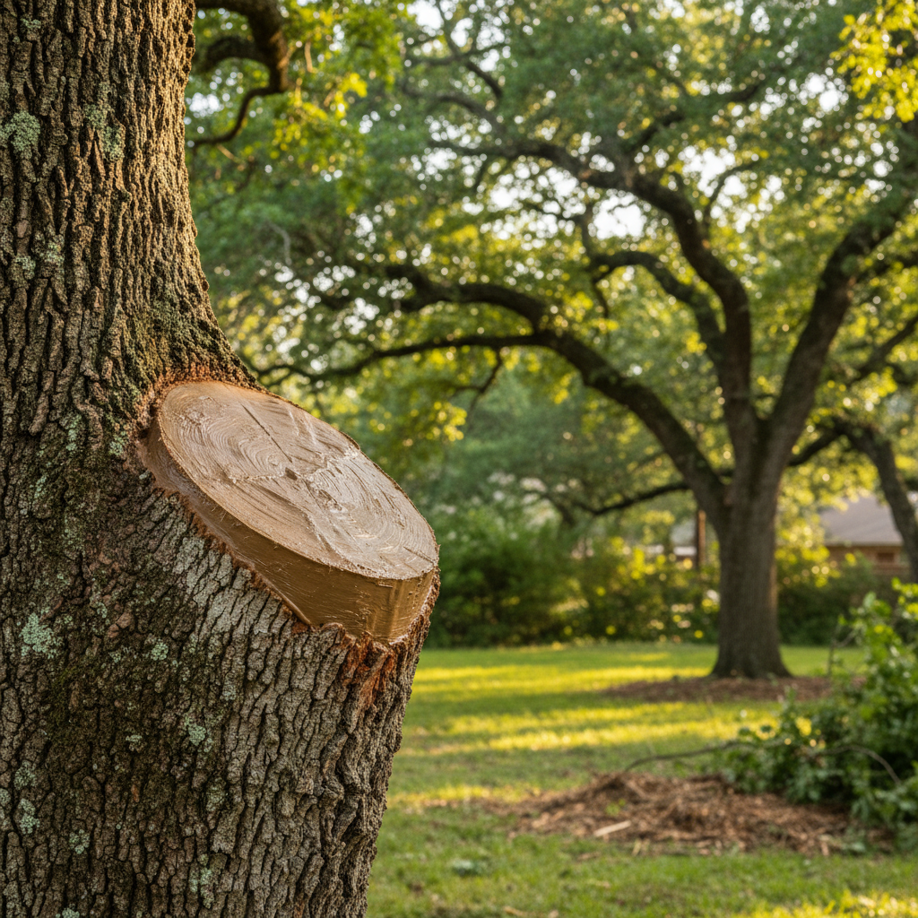 Completed tree health & care work at a residential property in La Vernia, TX