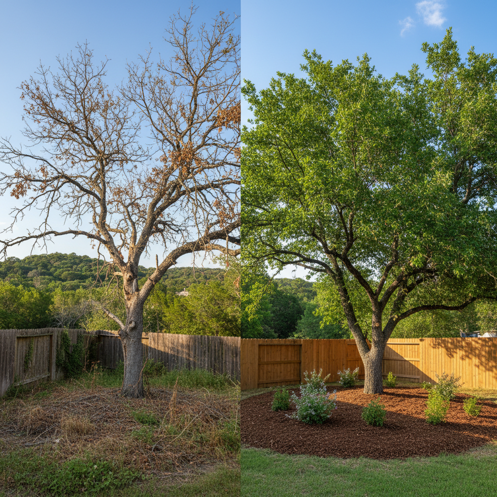 Completed tree health & care work at a residential property in Bee Cave, TX