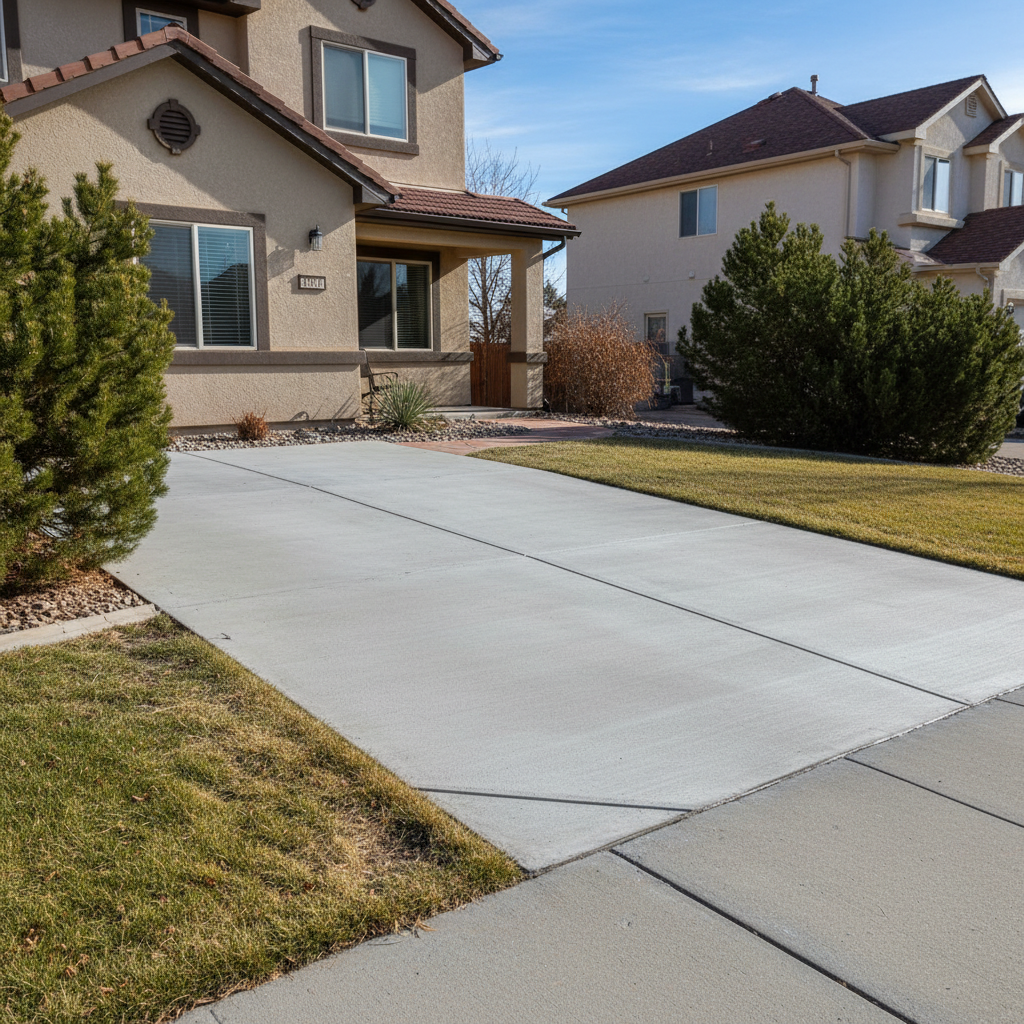 Completed concrete repair work at a residential property in Murray, UT