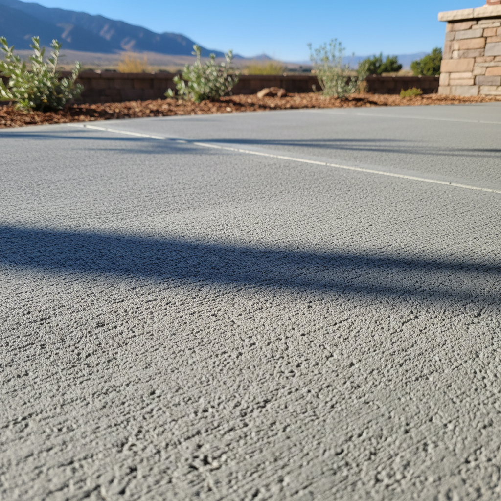 Completed concrete flatwork work at a residential property in Orem, UT