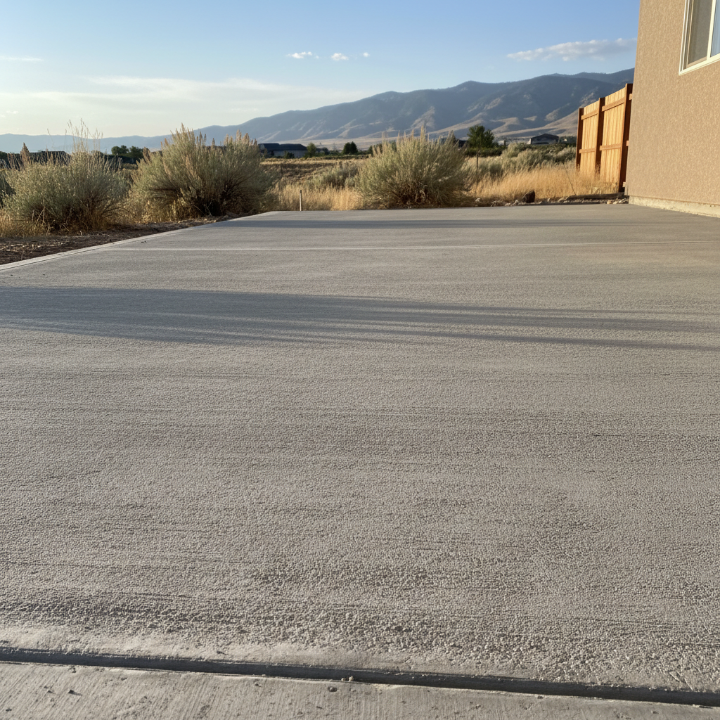 Completed concrete flatwork work at a residential property in Orem, UT