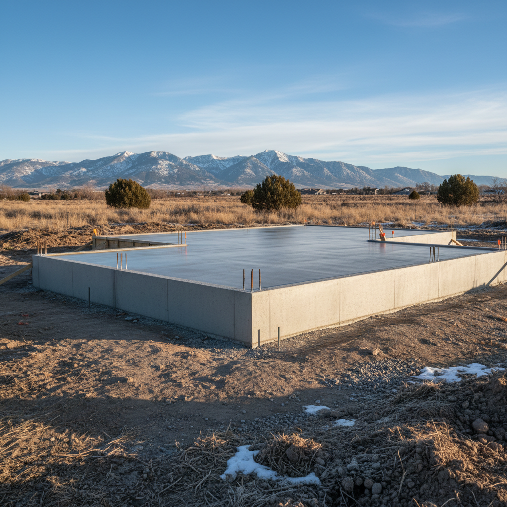 Completed concrete foundations work at a residential property in Ogden, UT