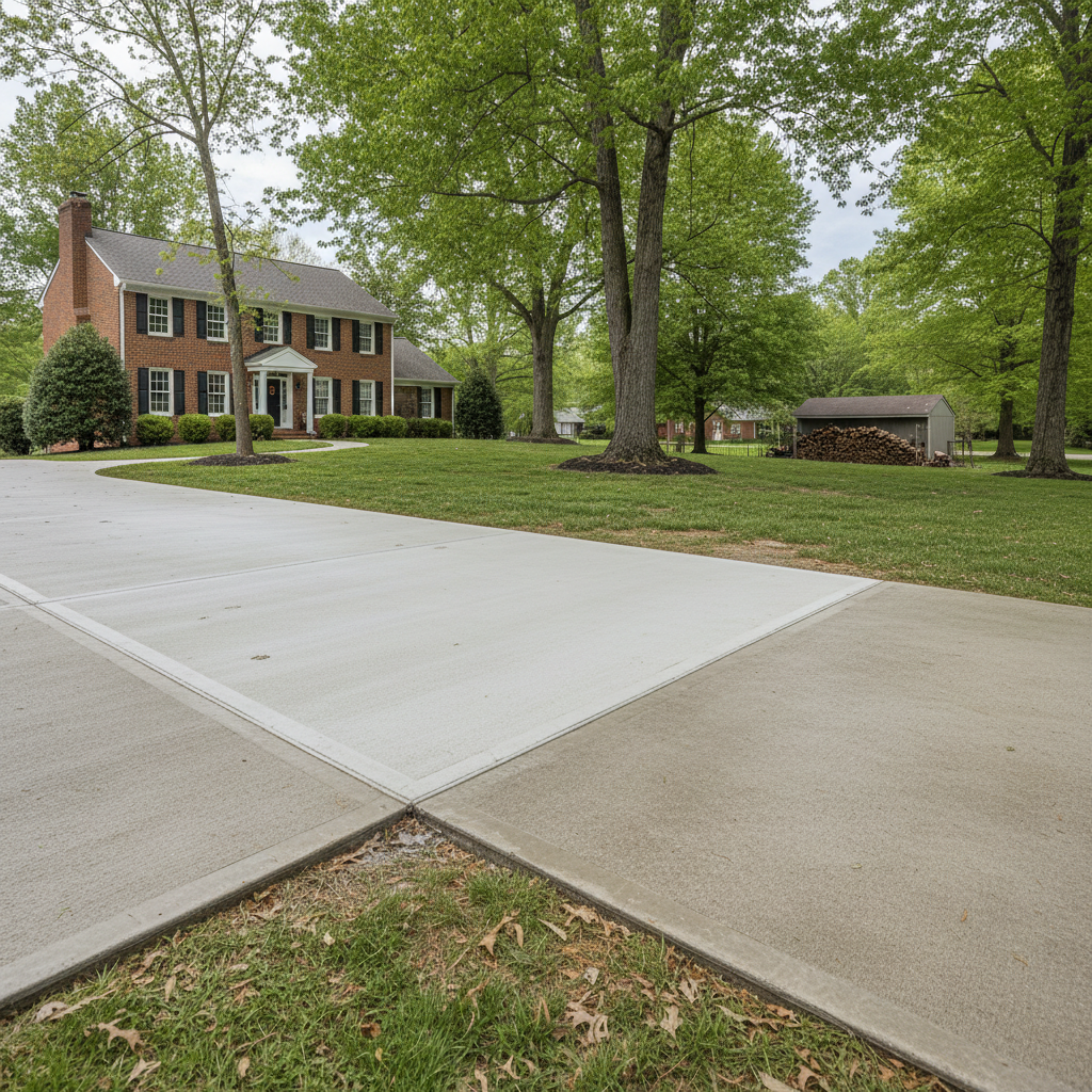 Completed concrete repair work at a residential property in Richmond, VA