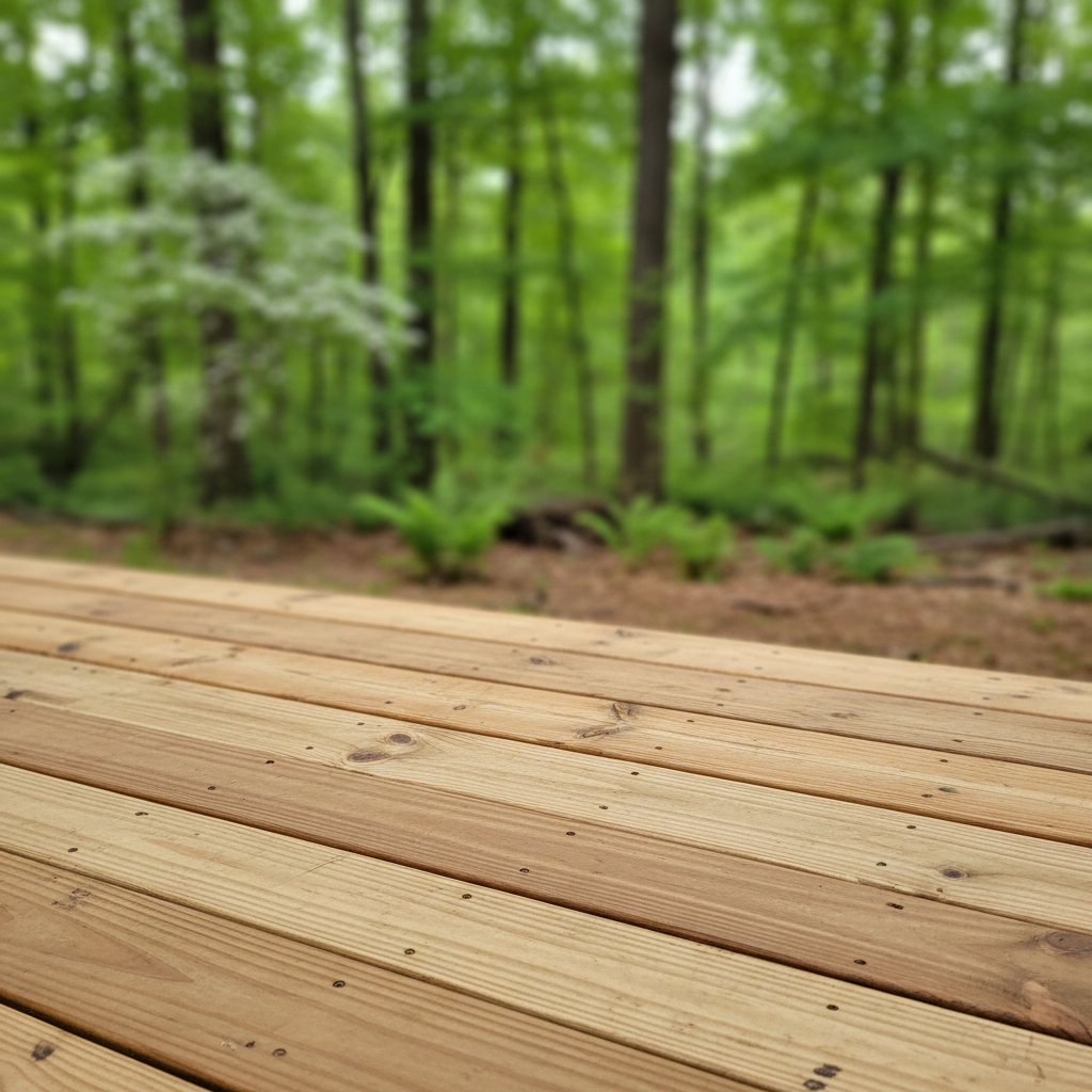 Completed wooden decks work at a residential property in Spotsylvania Courthouse, VA